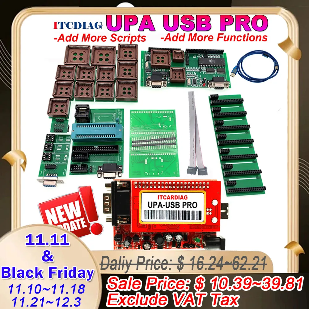 ITCARDIAG UPA-USB PRO V1.3 SN : 050D5A5B ECU Chip Tunning Tool Add New Scripts with NEC Functions UPA USB Programmer