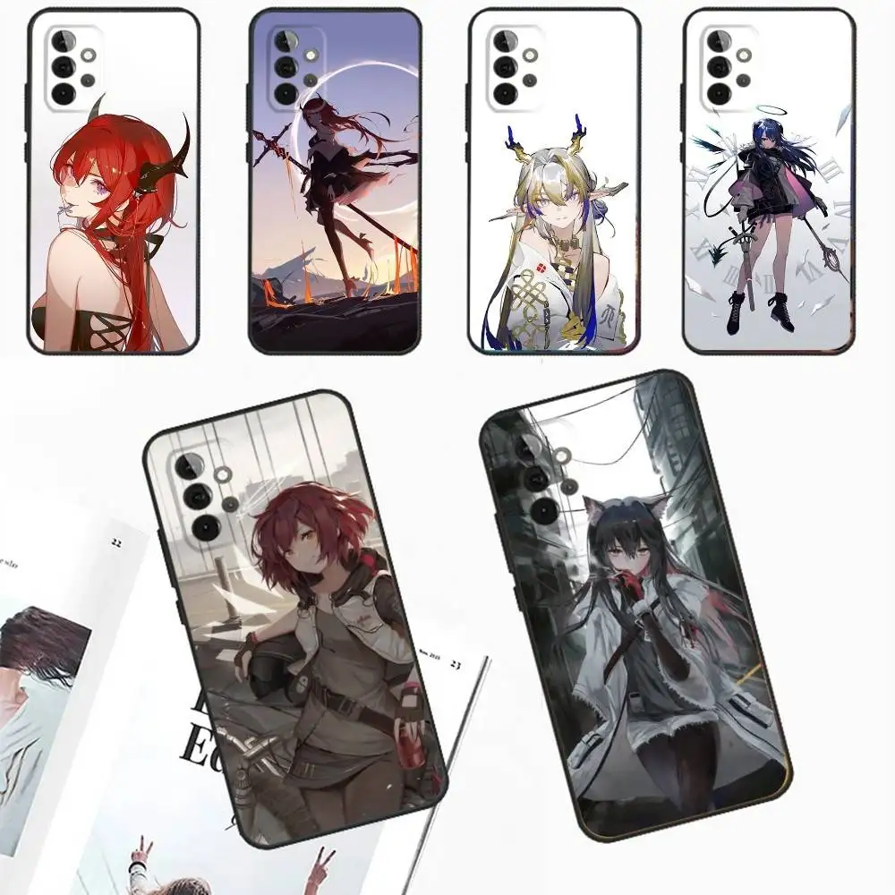 

Чехол для телефона Game Arknights для Samsung Galaxy A13, A21s, A22, A31, A32, A52, A53, A71, A80, A91, мягкий черный чехол для телефона