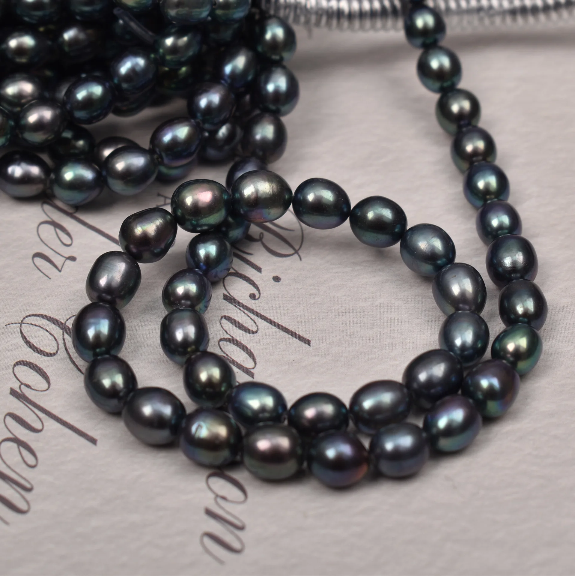 

AAA 4-9mm Natural Freshwater Pearls High Quality Black Rice Beads for Jewelry Making DIY Accessories Necklace Beaded Supplies