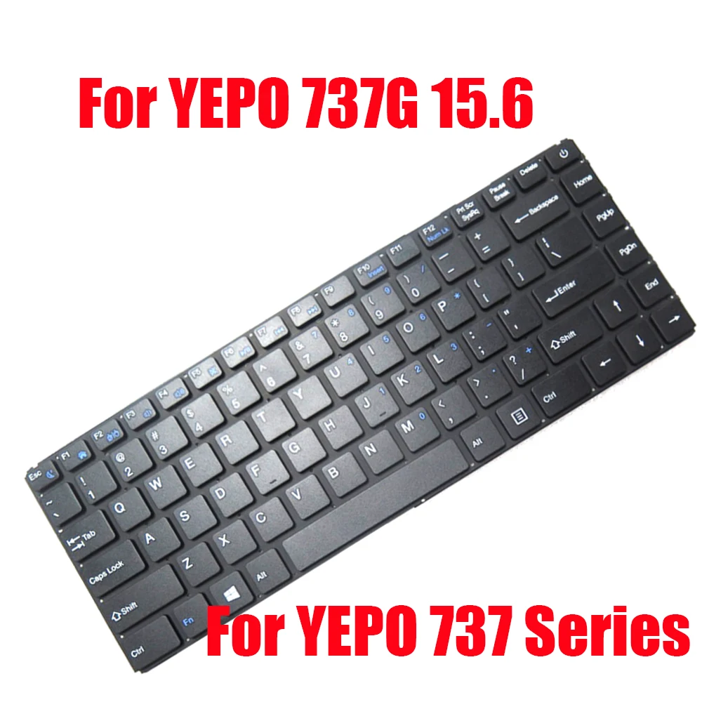 

Replacement Laptop Keyboard For YEPO 737 Series English US Black Without Frame New