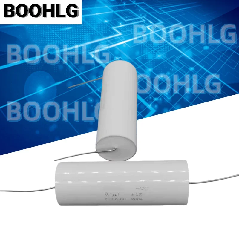 1PCS 0.1UF 104 8000V High Voltage Non-Inductive Film Capacitor Non-Polarized 29x80mm Power Capacitor