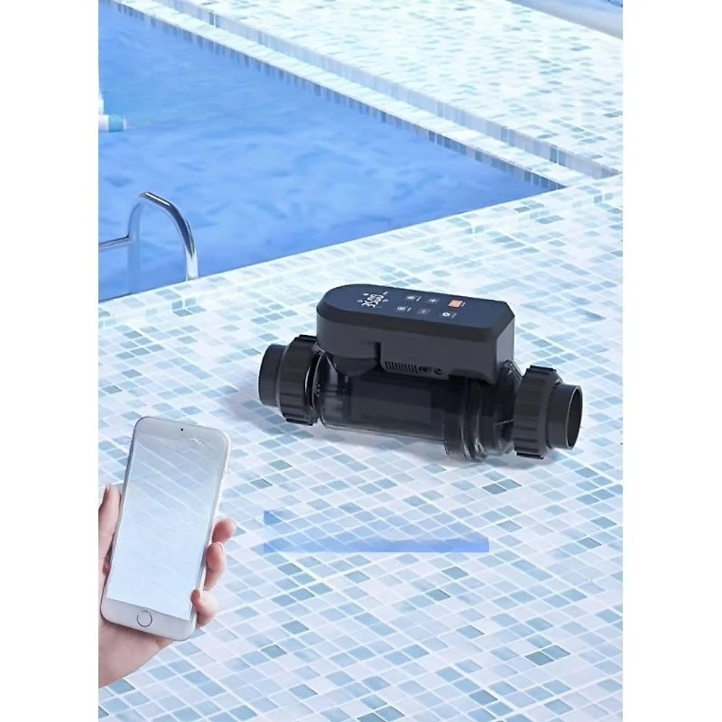 Application Control Titanium Plate Self-Cleaning WiFi Filter Salt Chlorine Pool, Two-Year Warranty, Up to 60,000 Gallons