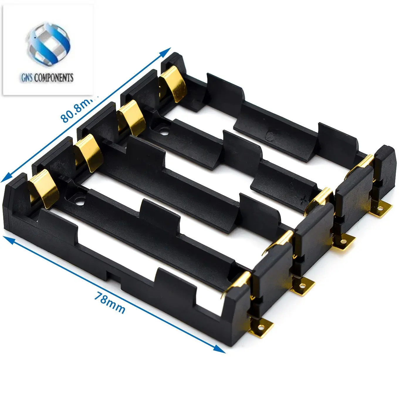 1x2x3x4x 18650 SMT Battery Holder 18650 SMD Battery Box Storage Case Container Power Bank With Bronze Pins Rechargeable SMT