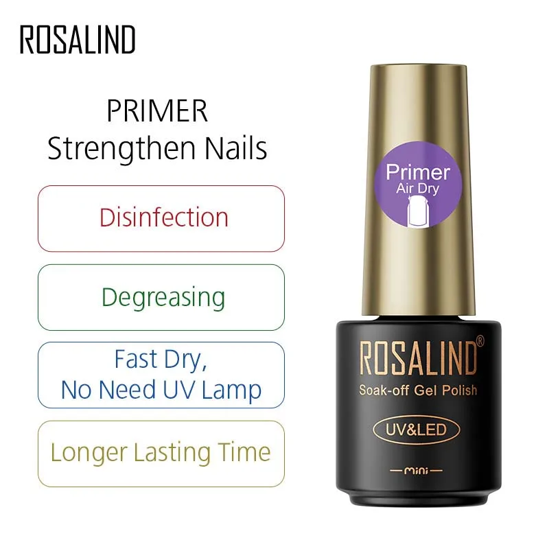 ROSALIND Matt Top Coat For Nails Gel Polish hybrid Varnishe Semi Permanent Coat Base and Top for Gel Polish UV For Manicure