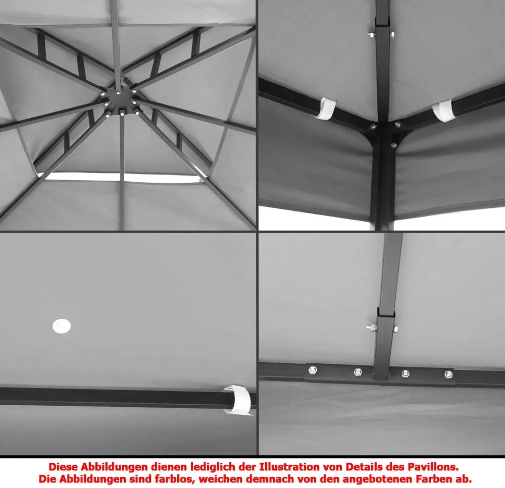 

Patio Gazebo/Pavillon/PartyZelt The Cheapest 3x3m Steel Metal