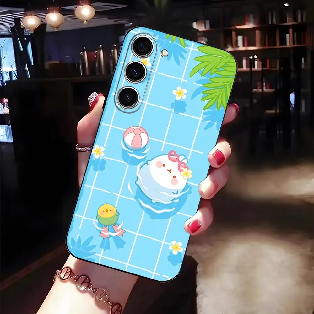 Kawaii MolangES Phone Case For Samsung A27 A37 A33 5G A54 A36 A35 A56 A52 A17 Shockproof Soft Cover