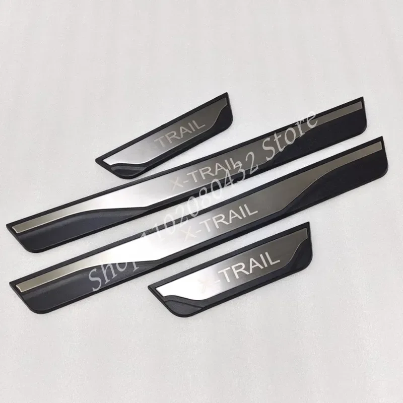 Stainless steel and ABS Door Sill Scuff Plate for Nissan X-Trail X Trail XTrail T32 Welcome Pedal Trim Car Styling Accessories