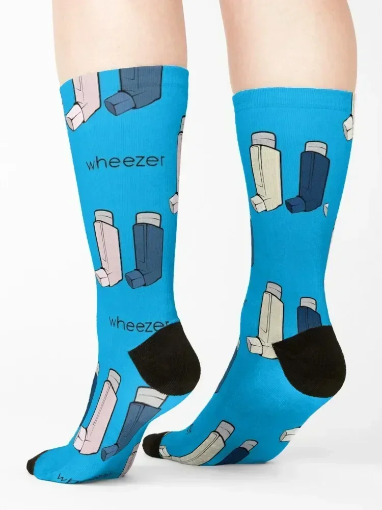 Wheezer Blue Album (Weezer but they're Asthma Puffers) Socks Lots summer Stockings compression tennis Socks For Man Women's