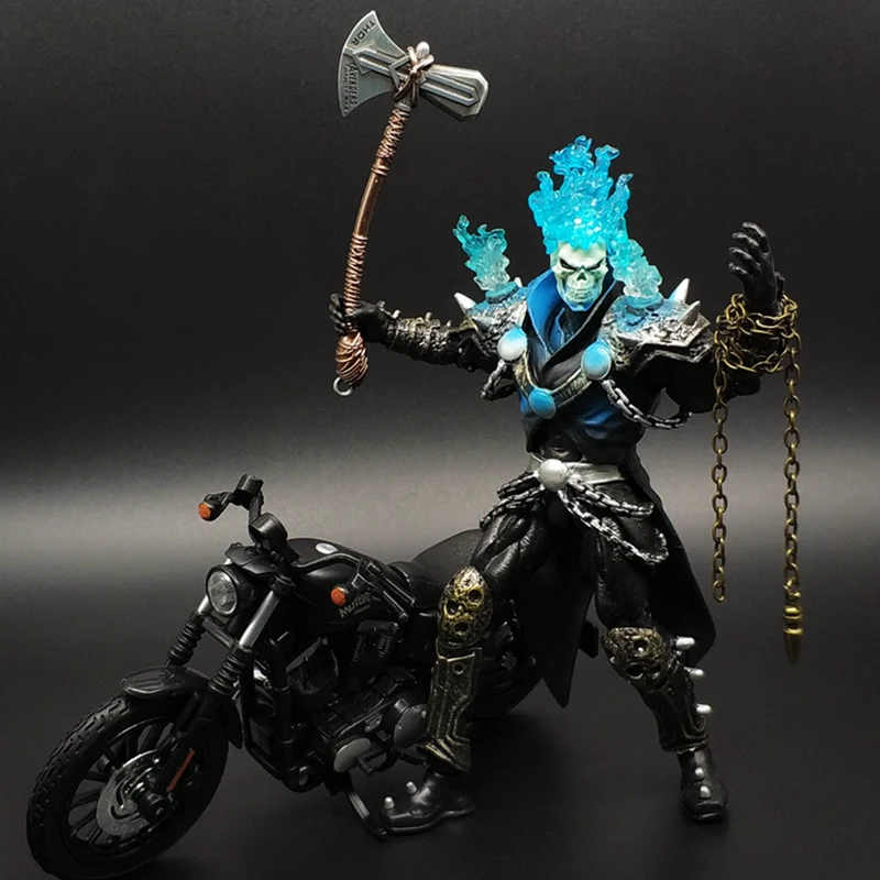 7 Inch Ghost Knight Action Figure Hand Back Ghost Child Ghost Knight - Ice Inflammation Figure Model Toy Desktop Collection