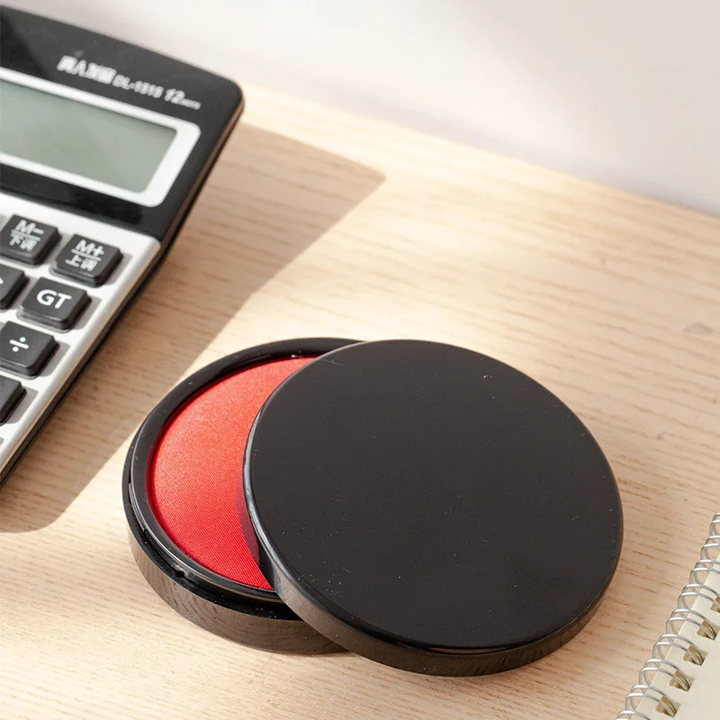 Red Ink Pad Office Financial Personal Fingerprint Portable Ink Pad Inkpads for Stamp Seals Calligraphy Painting Seal Ink Paste