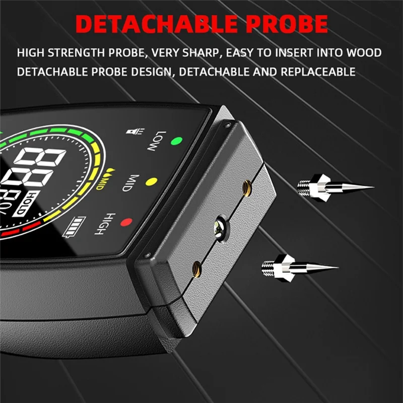 AF90-MT19 Color Screen Wood Moisture Meter Wall Moisture Content Tester Paperboard Humidity  Cement Brick Moisture