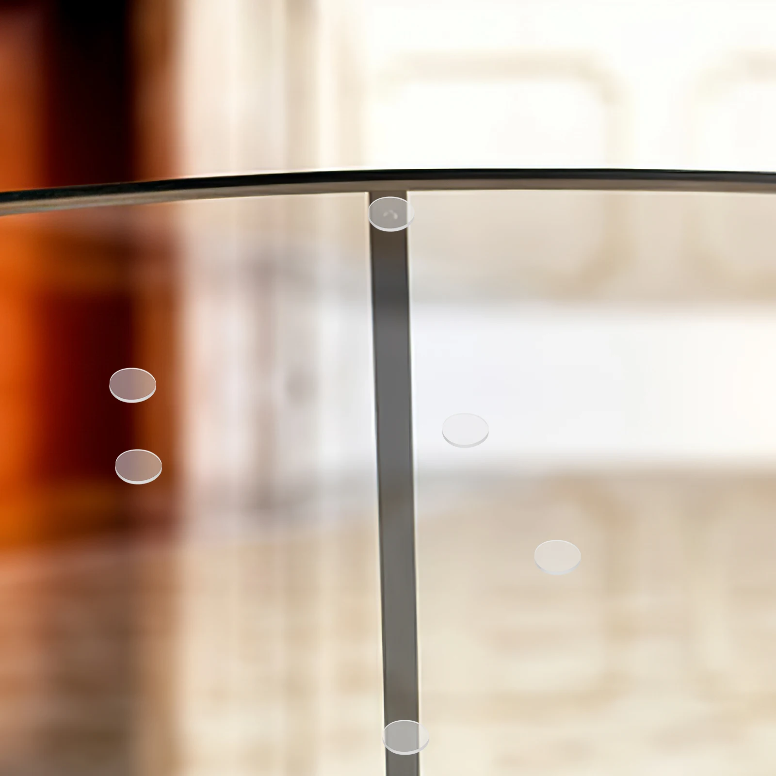 

50Pcs Transparent Non Slip Round Furniture Pads Glass Table Bumpers Non Adhesive Cushions Protector for Dining Coffee Desk