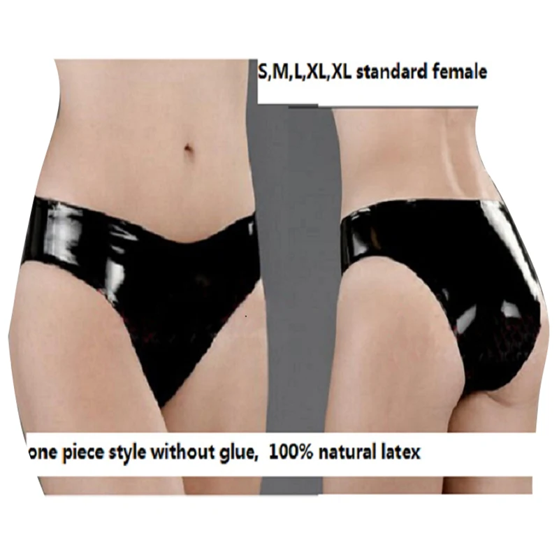 Latex Shorts sexy G-strings Underpants Seamless underwear natural fetish female High waist