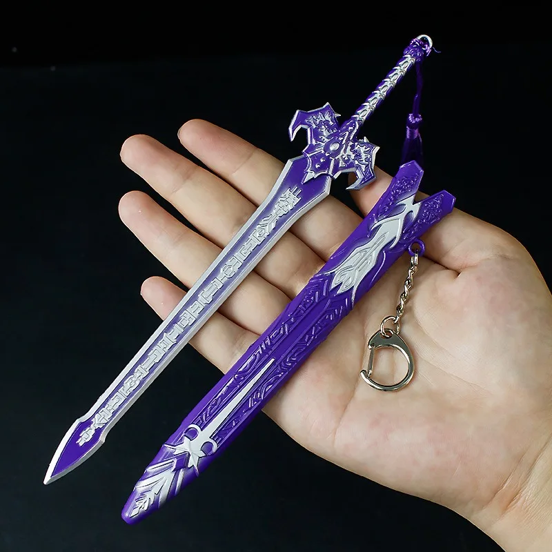 Espada de dragón demonio de 22cm, modelo de Anime, artesanías de aleación, decoración de escritorio, colección de periféricos de juego, regalos de Festival, juguetes para niños