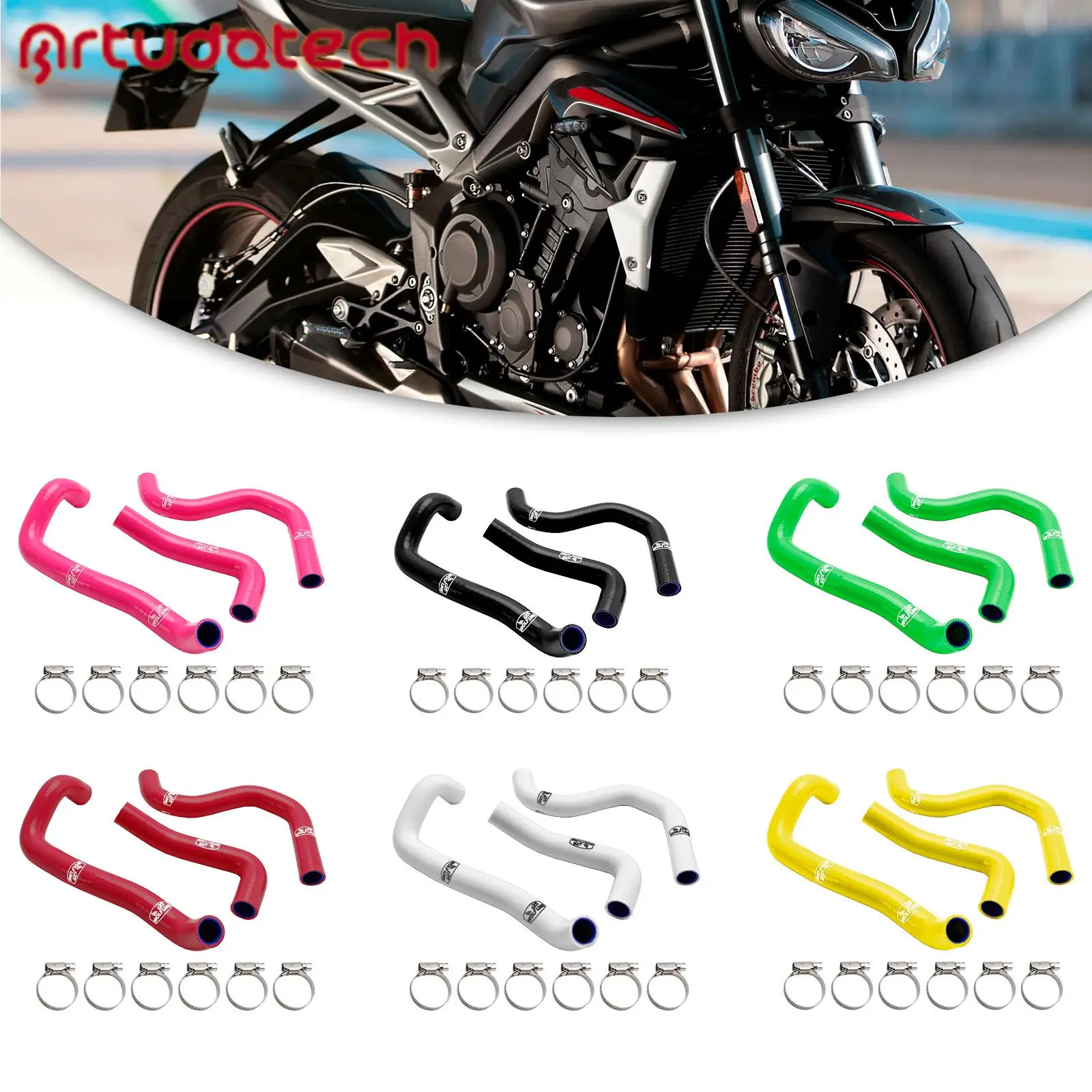 Silicone Radiator coolant Hose kit For Street Triple 765 R RS 2020-2022