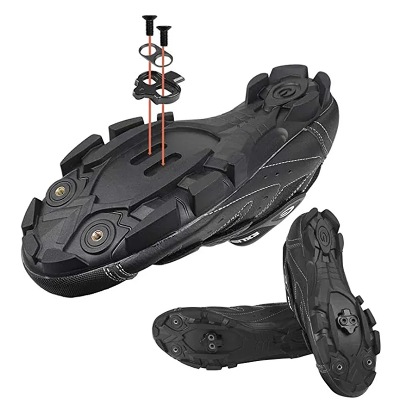 الطريق دراجة قفل الأحذية قفل لوحة العالمي دواسة قفل لوحة الدراجات قفل دواسة المربط مجموعة الصلب الدراجات والعتاد #2