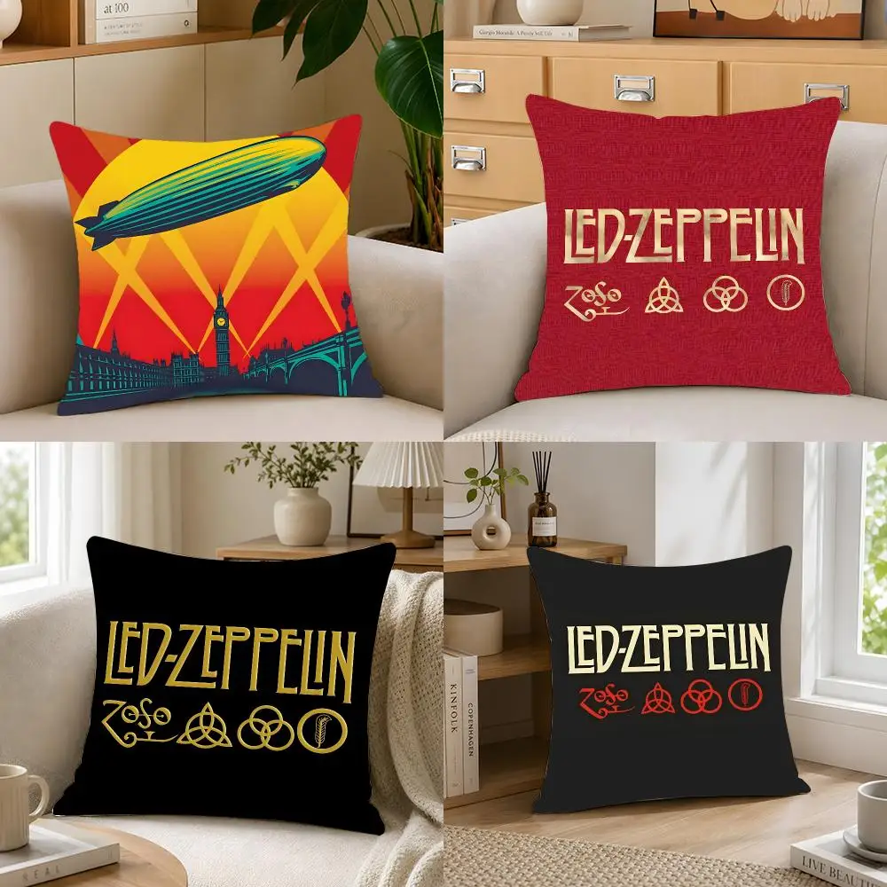 Legendary band Led Zeppelin Cushion Cover Crystal velvet sofa Aesthetic room decor Car seat back cushion