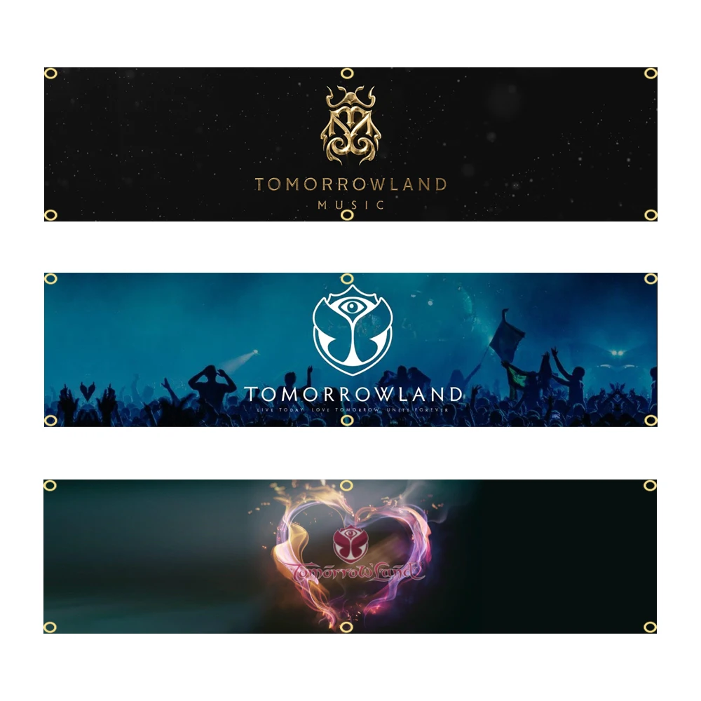 60*240 Tomorrowland Banner Flag Polyester Printed Auto Banner Home or Outdoor For Decoration