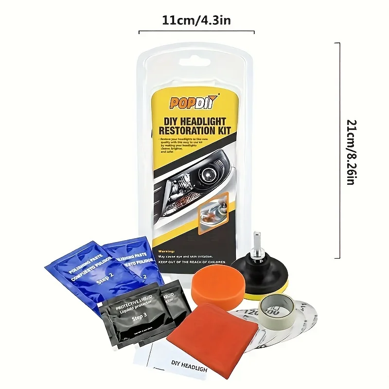 Car Headlight Restoration Polishing Kits Headlamp Repair Kits Car Light Polisher Cleaning Paste Car Paint Care Refurbish Agent