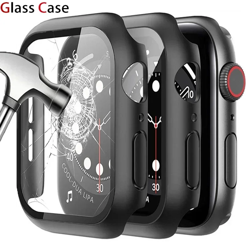 Tempered Glass Screen Protector for Apple Watch Series 8 7 6 5 4 3 SE 2022 41mm 45mm 44mm 40mm Iwatch Protective Film Protection