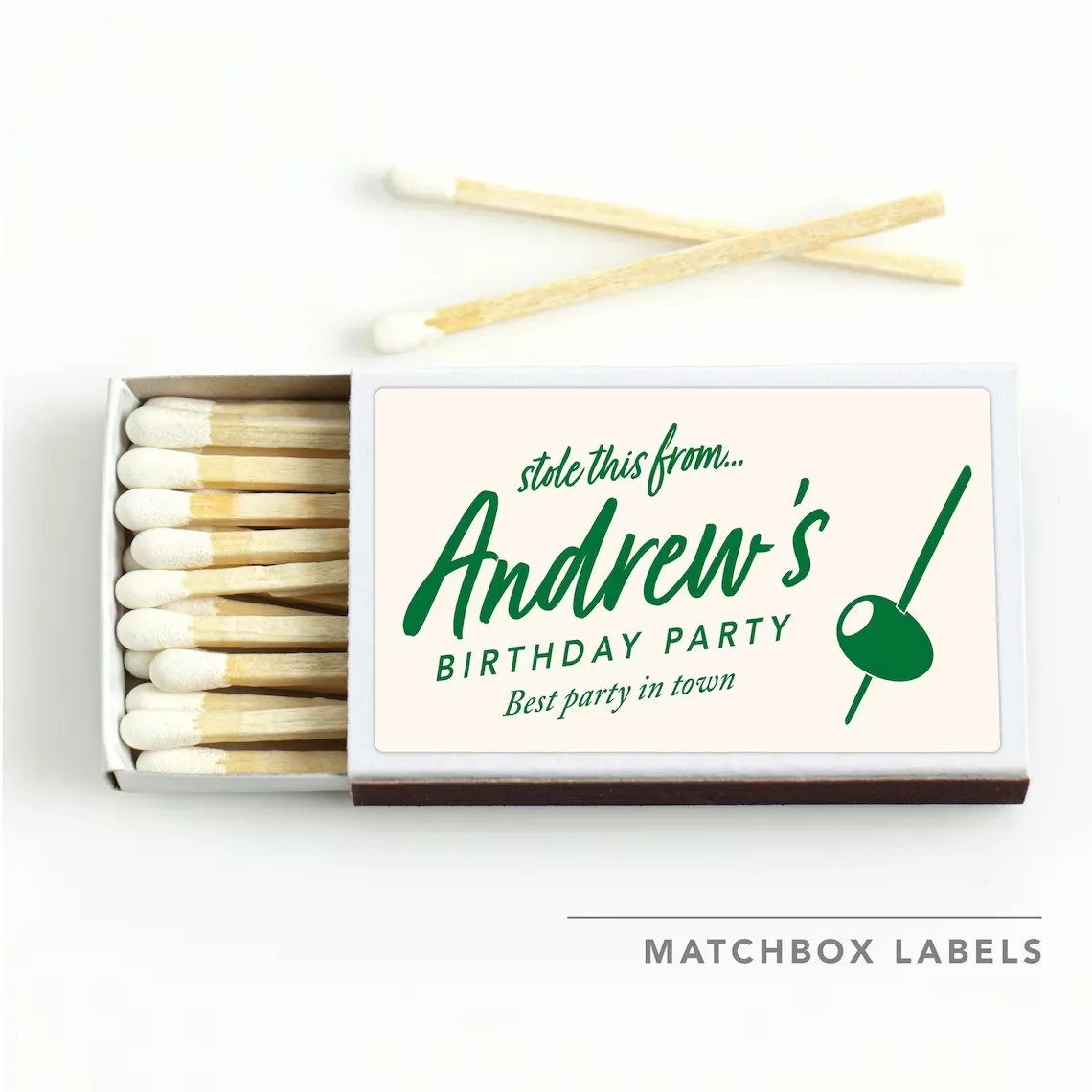 

BULK Match Boxes + Labels SET OF 50 - Personalized Texts - Party Favor - Wedding - Birthday - House Warming - Apartment Use - Bu