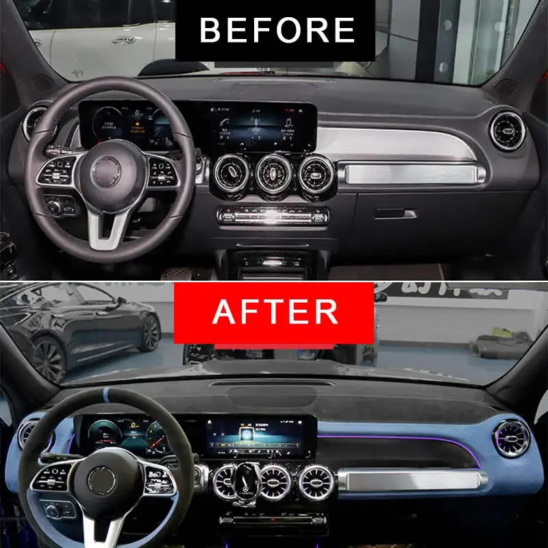 Custom Alcan tara Car Dashboard Cover for Mercedes Benz GLB 2020 Mat Shade Cushion Pad Carpet Internal Accessories Car-styling