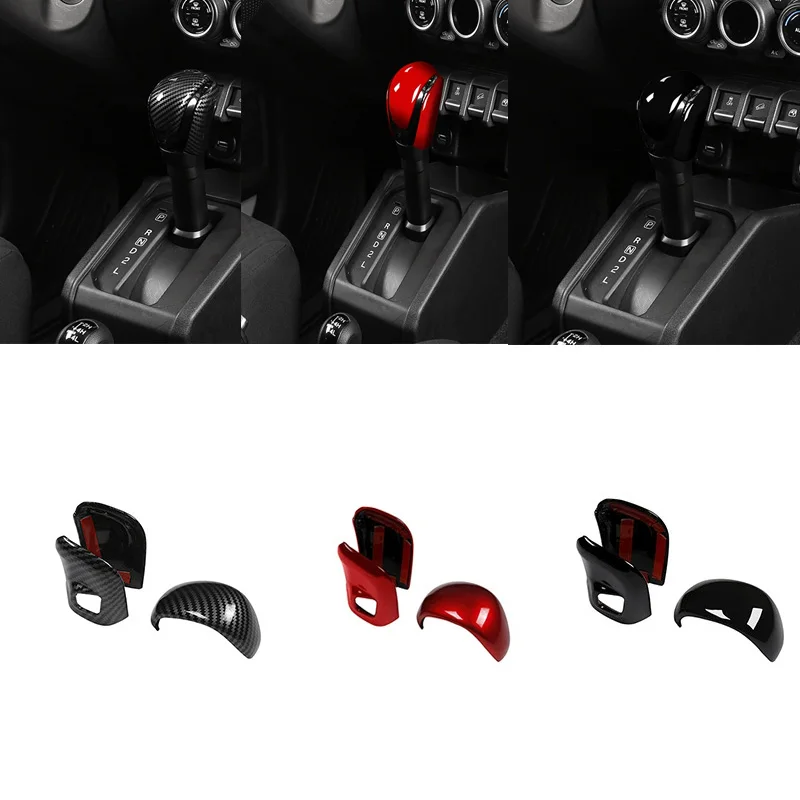 

Для Suzuki Jimny Nomade 2025 2026 ABS углеродное волокно, автомобильная ручка переключения передач, защитная ручка переключения передач, накладка, аксессуары