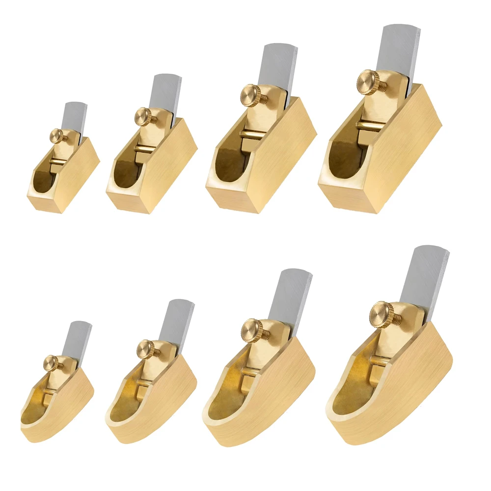 

Woodworking Brass Violin Plane Convex Flat Bottom High Speed Steel Blades Four Sizes Precision Tool Musical Instrument Crafting