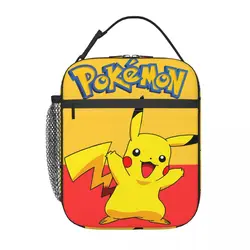 Aluminum Foil Insulation For Boy Girl Pocket Monster Pikachu Lunch Food Box Handheld Pokemon Cartoon Animals School Hand Bag