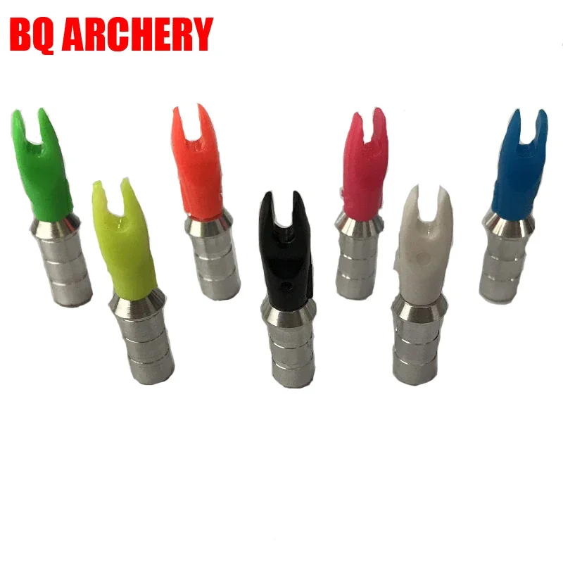 50PCS Archery Arrow Nock ID6.2mm Pin Nock for Carbon Arrows Compound Bow and Arrows Accessories Hunting Archery