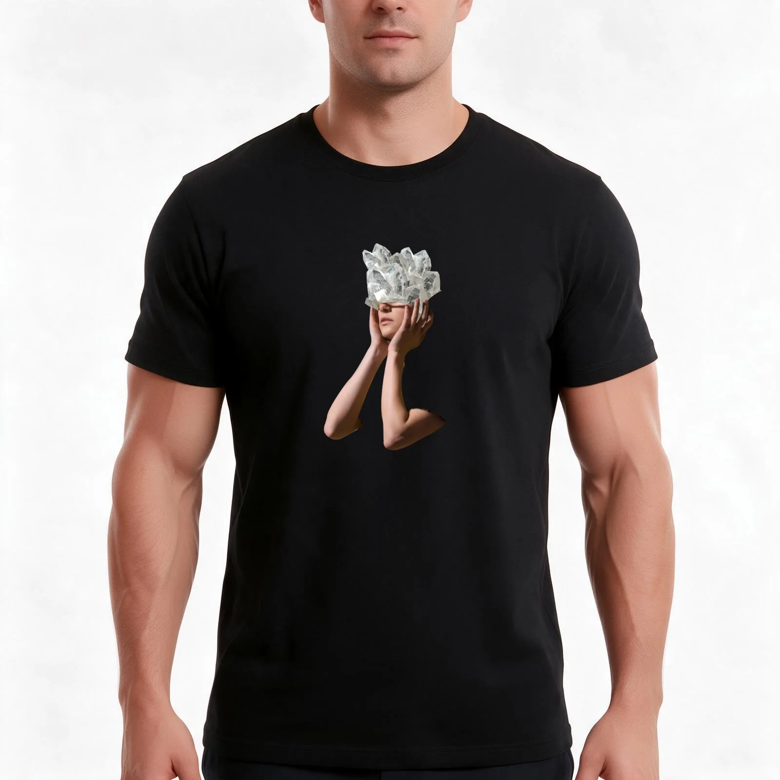 Crystal Visions I T-Shirt Summer Casual Cotton Tee Oversized Streetwear Tops Vintage Graphic Print Loose Fit Short Sleeve