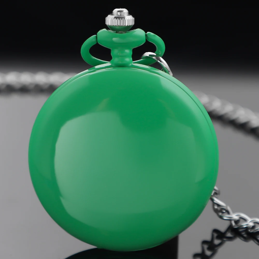 여러 가지 빛깔의 절묘한 녹색/핑크/보라색 흰색 디지털 디스플레이 석영 주머니 시계 빈티지 목걸이 남성과 여성을위한 시계 선물