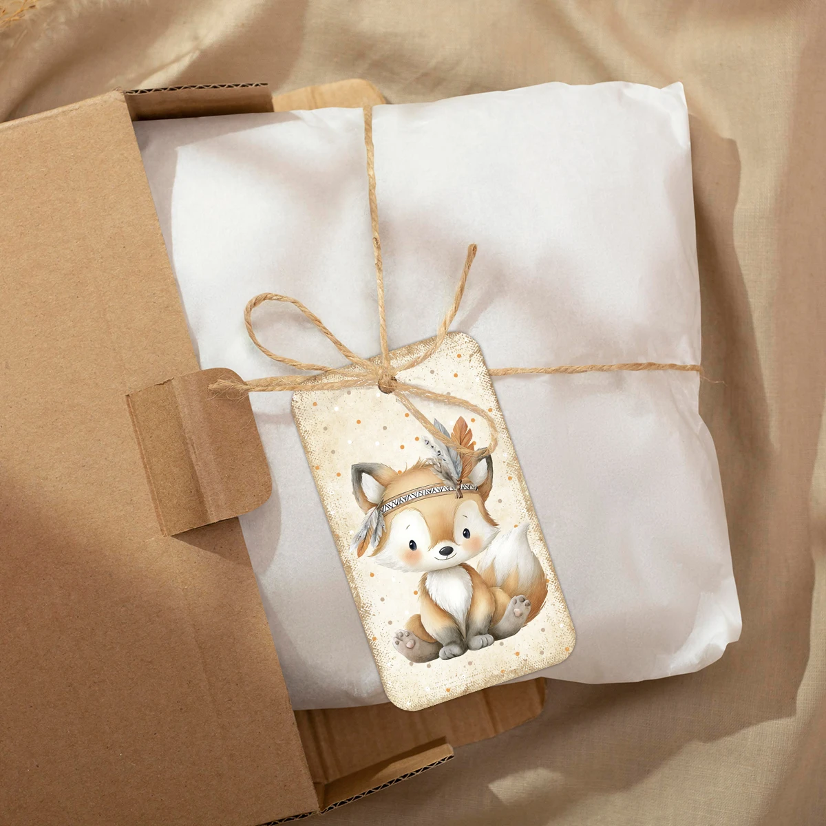 50 Stück herzfilztes Tier-Hängeetiketten mit Hanfseil, Geburtstag, Hochzeit und Geschlecht offenbaren Party-Geschenketikettenetiketten, DIY-Bastelprojekt – Detail 6