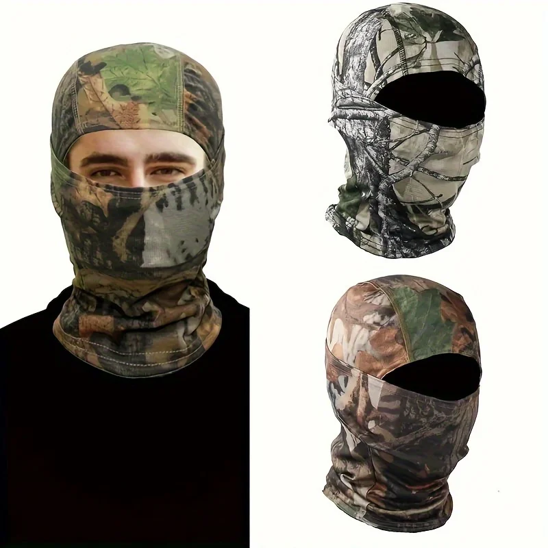 Passamontagna Copricapo Maschere a pieno facciale Visiera parasole Cappucci per uomo Donna Caccia Sport Maschera mimetica tattica esterna