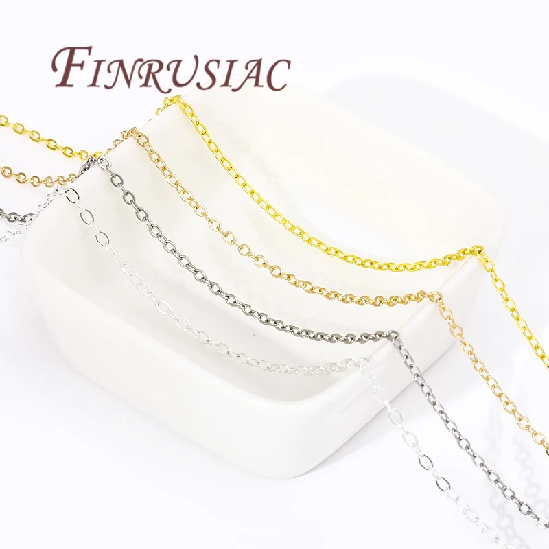 1.2mm 1.6mm 2mm 18K Gold Plated Chains O Shape Chains For DIY Jewelry Making Necklace Accessories,Bulk Chain Wholesale image 2