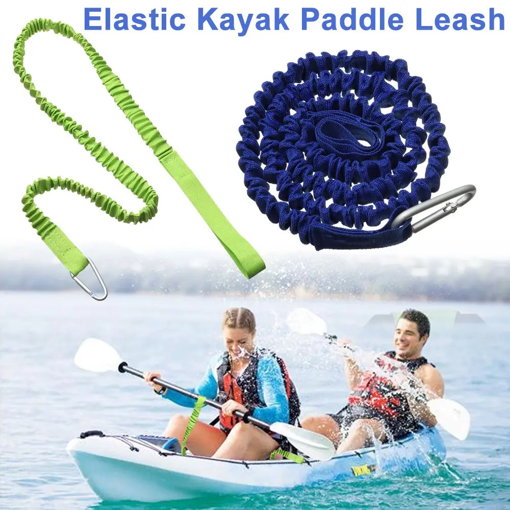 Elastic Water Sports Carabiner Fishing Rod Holder Paddle Board Rope Kayak Rod Lanyard Paddle Leash Surfboard Ankle Leash