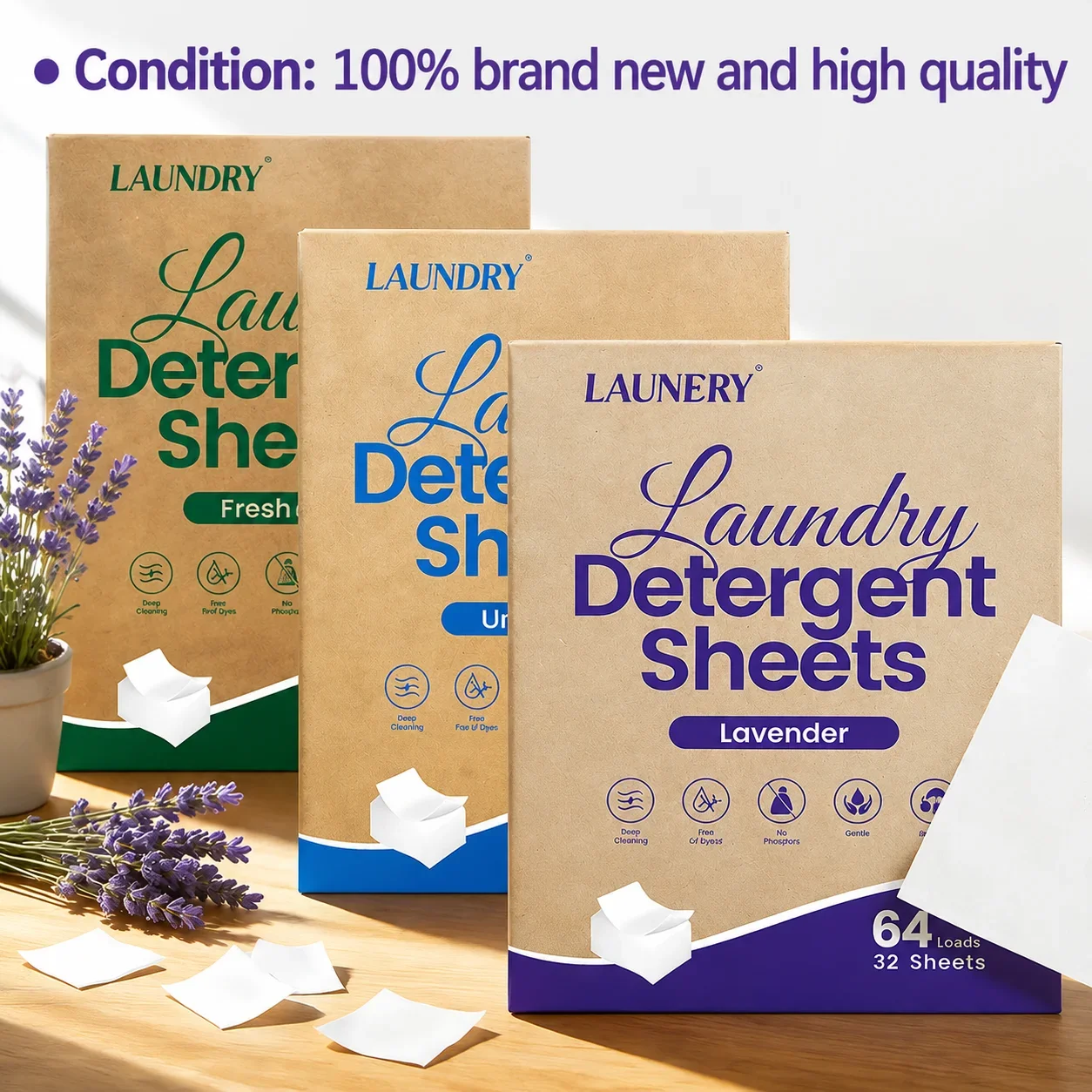 32pcs Fragrance Free Multi-Functional Color-Catching Laundry Sheet Helping Clothes Stay Clean Homes and Laundry Room Essential