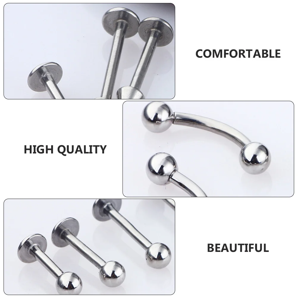 

120Pcs Stainless Steel Belly Button Rings Set Fashion Body Piercing Jewelry for Women Smooth Comfortable Design