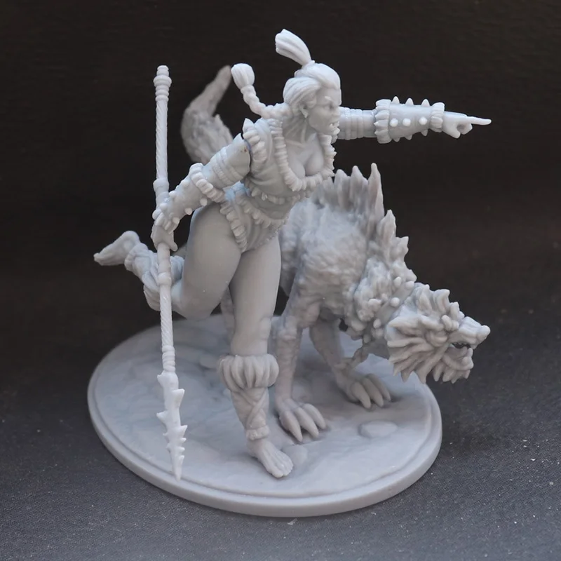 1/24 75mm 1/18 100mm Resin Model The Female ORC Hunter Figure Unpainted  No Color RW-965