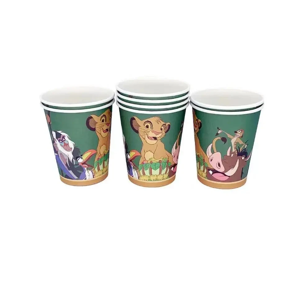 Lion King Simba Party Cups Supplies,9oz Disposable Paper Cups for Kids Boy Lion King Animal Birthday Party Decorations Tableware - view 6