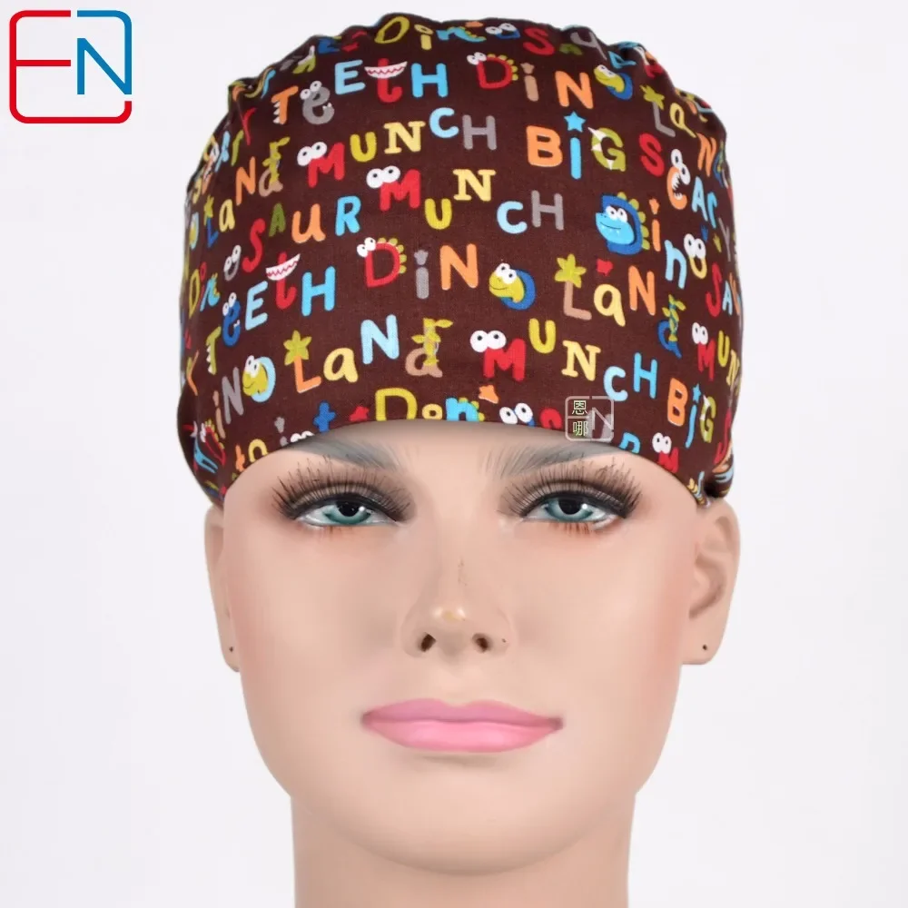 Hennar 100% Cotton Medical Scrub Caps L size suit for long hair or head circumference larger than 64cm