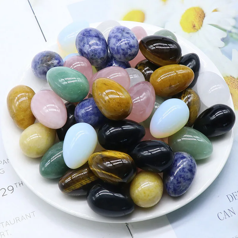 Mini Crystal Bird Eggs Natural Polished Massage Exerciser Stone Spiritual Healing Gemstone Home Decoration Gift