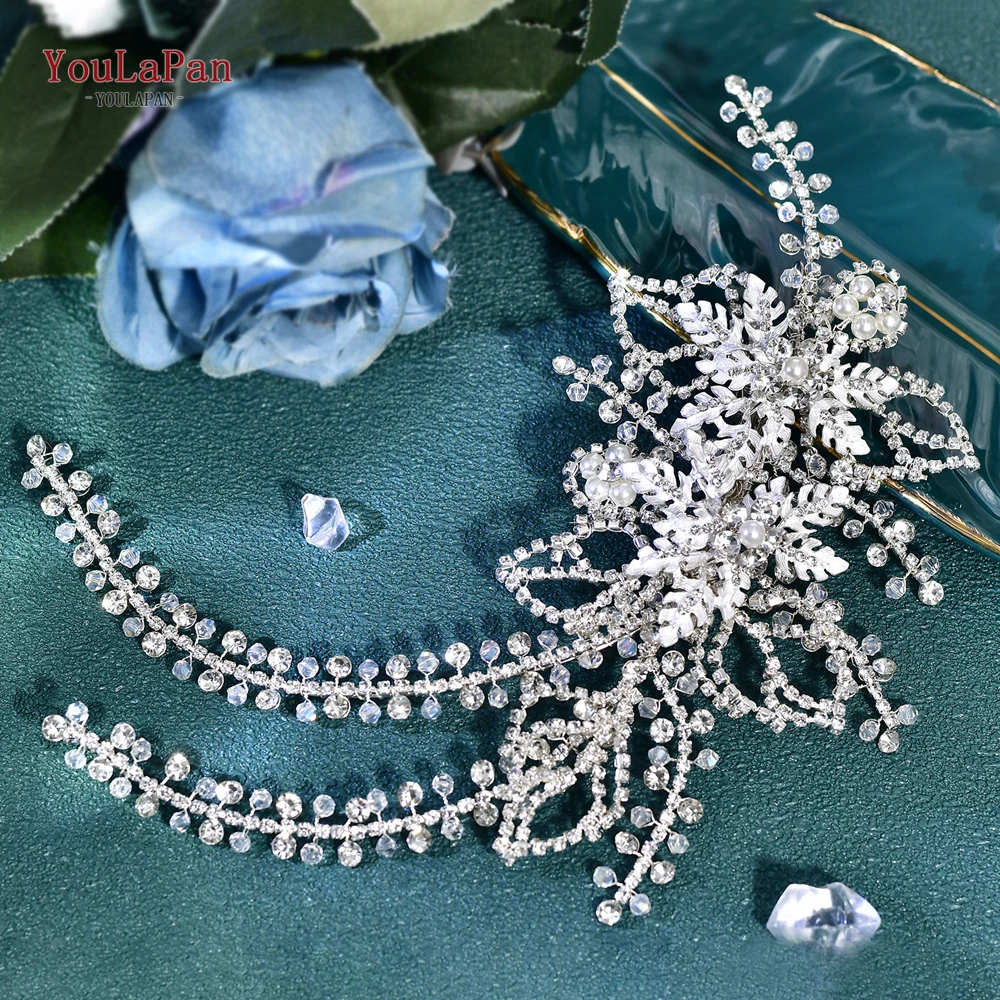 YouLaPan Wedding Hair Accessories Rhinestone Tiara Bridal Headdress Pageant Crown Woman Hair Clip Bridal Hairpin for Party HP254