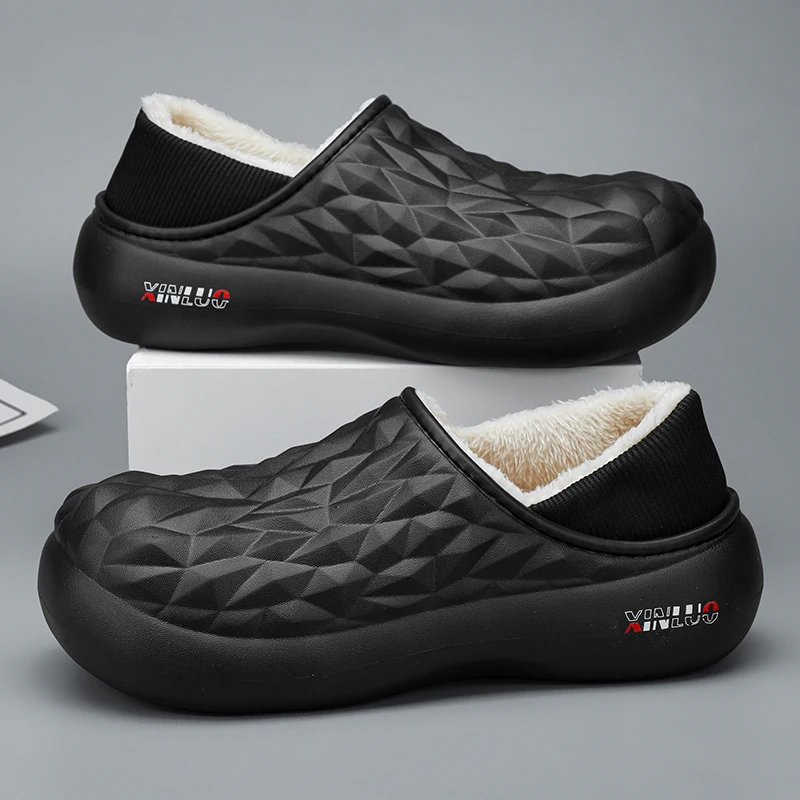 

Осенне-зимние мужские и женские хлопковые тапочки, уличные домашние плюшевые тапочки на плоской подошве, теплая обувь, модные мужские парные хлопковые тапочки для спальни