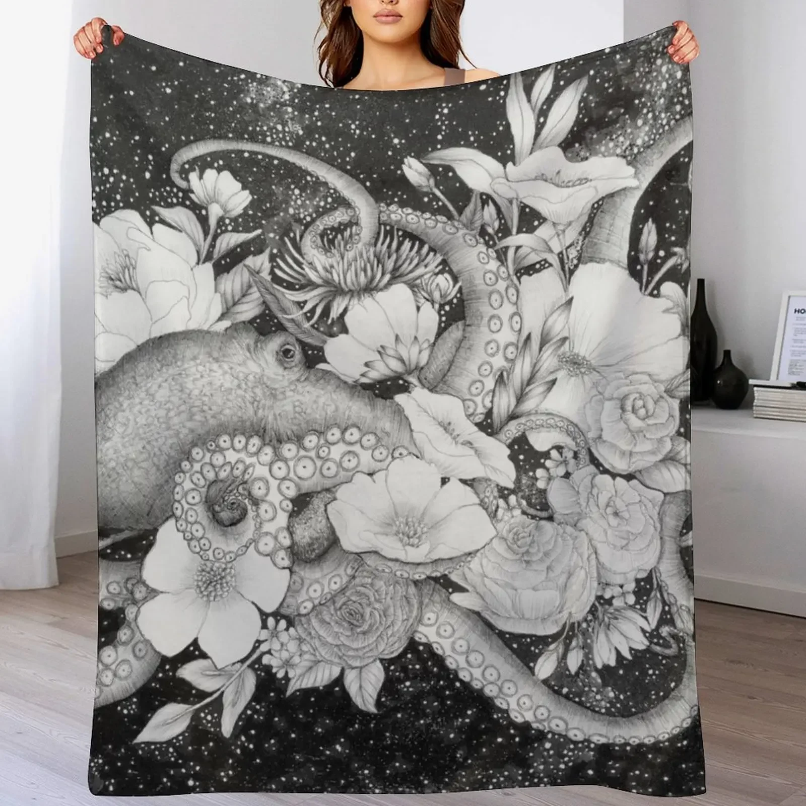 

Magic Ocean: The Octopus Throw Blanket No Pilling Soft Warm Blanket for Bed