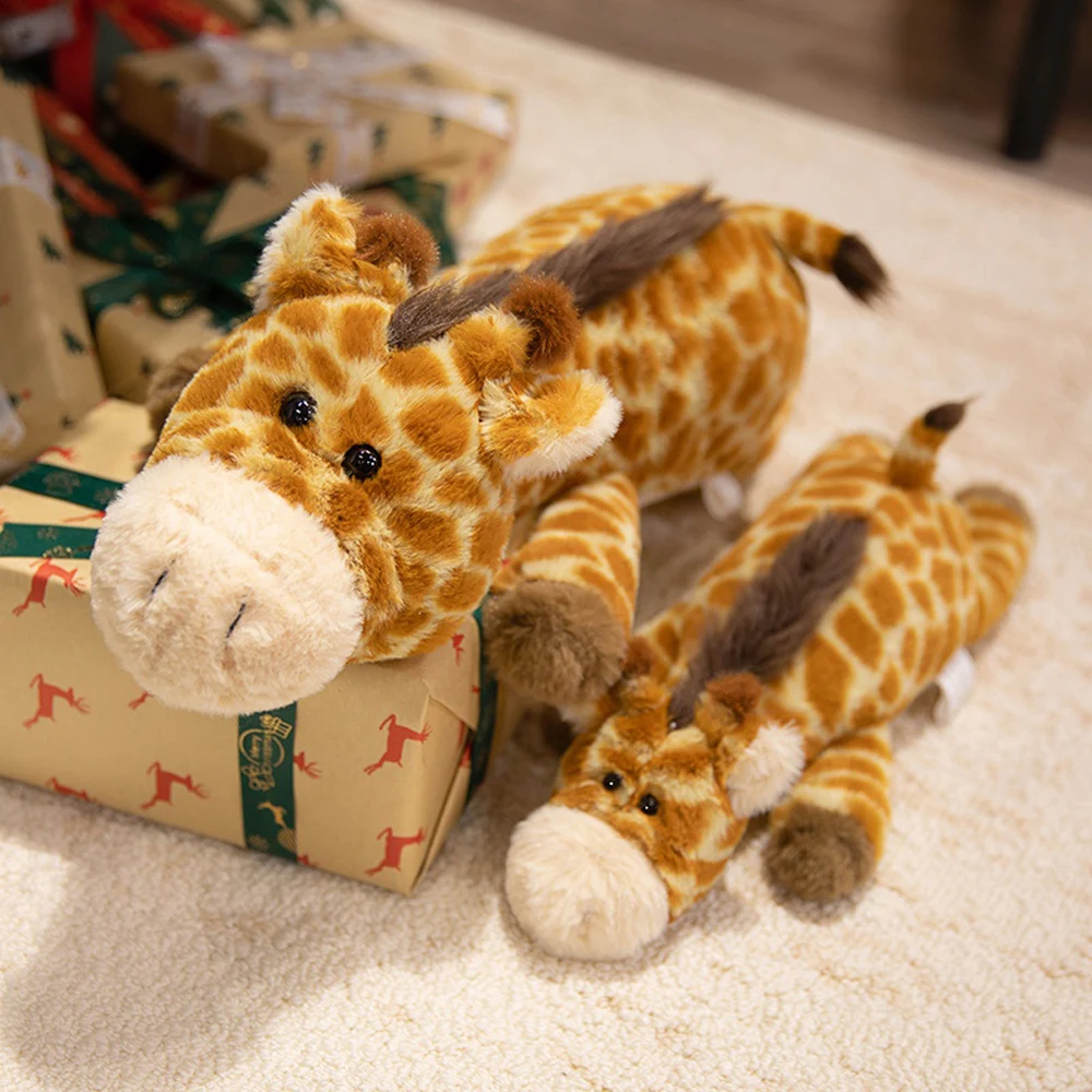Grande giraffa giocattoli di peluche giraffa farcita Africa animale cuscino a forma di giraffa peluche cuscino schienale sedia regalo per amiche