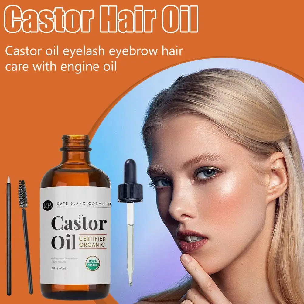 60ml óleo de cabelo de rícino essência cílios sobrancelhas realçador alongamento mais grosso cílios elevador tratamento cuidados com os olhos