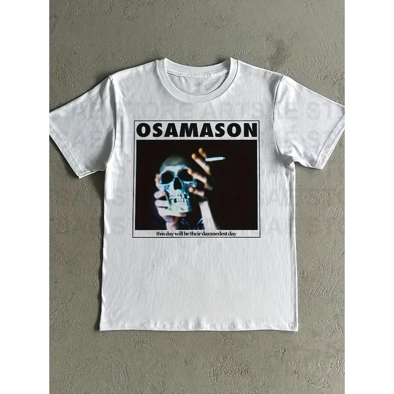 Men's and women's OSAMASON skull engraving. This day will be their most damn day. T-shirts suitable for both men and women
