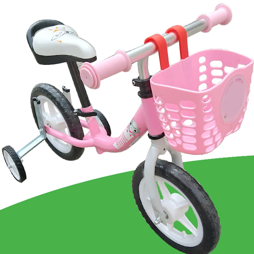 

Bicycle Basket for Kids Plastic Front Handlebar Carrier Cartoon Pattern Storage Basket for Children Bike Tricycle Scooter