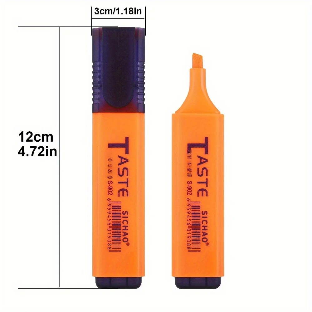 4/6/8 قطعة قلم تحديد الفلورسنت طرف عريض الكتابة أقلام خطاط (ماركر) للرسم الفني العبث بمناسبة مكتب القرطاسية المدرسة سو